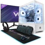 Vibox I-52 PC Gamer - 22 Écran Pack - Quad Core AMD Ryzen 3200G Processeur 4GHz - Radeon Vega 8 Graphique - 16Go RAM - 500Go NVMe SSD - Windows 11 - WiFi