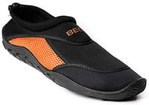 Beco - Badeschuh - Chaussons de surf - Mixte Adulte ,noir/orange ,47