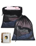 OTraki XXL Filet Linge, 50 x 60 CM Grand Filet de Lavage, Sac a Linge avec Cordon de Serrage, Réutilisables Filet Linge Machine à Laver, Laundry Bag pour Sous-Vêtements Blouse Chemises (Paquet de 2)