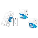 Meross Smart Power Strip, 6 Outlets + 4 USB Ports Smart Extension Lead & Mini MSS110 Smart Plug - WiFi Plugs Compatible with HomeKit, Alexa, Google Home,SmartThings Wireless Remote Control(2 Pack)