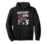 Motocross 5th Birthday Girl 5 Year Old Dirt Bike Pullover Hoodie