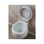 Scarabeo - Clean Flush wc cuvette suspendue Planet Abattant frein de chute blanc