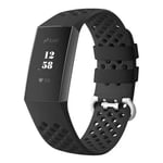 Fitbit Charge 3      Silicone Strap   Black