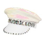 Boland 33021 Sandy Candy Bonnet avec paillettes réversibles et pierres précieuses Rock-Star, punk-Lady, chapeau de déguisement, carnaval, fête à thème
