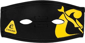 CRESSI Pony Tail Neo Mask Strap Cover Black/Yellow - Housse de Sangle en Néoprène pour Masques de Plongée et d'Apnée, Noir/Jaune, Taille Unique, Unisexe Adulte