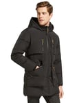 Orolay Manteau en Duvet à Capuche Épaisse pour Homme Manteau Chaud Parka D'hiver Isolée Le noir XL