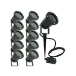 Arum Lighting - Lot de 10 Spots Extérieurs à Piquet pour led GU10 Éclairage de Jardin