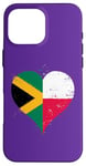 iPhone 16 Pro Max Vintage Flag in Heart for Jamaica Poland A Jamaican Polish Case