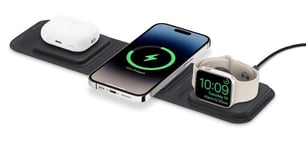 Apple Mophie 3-in-1 Wireless Travel Charger iPhone Watch Magsafe 15W Qi Original