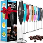 Powerlix Milk Frother Handheld Whisk - Electric Milk Frother Foamer with Stainle