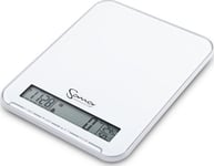 Waga Kuchenna Sana Sana Electronic Kitchen Scale, Large Lcd Display, Calendar, Clock, Alarm Clock, Thermometer, Hygrometer, Max. Load 10 Kg, White - Scale