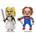 MOC Chucky and Tiffany Building Blocks Toys Bride of Chucky Horror Movie Figures