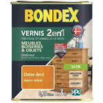 Bondex - Vernis Bois Satin 2en1 Pot 0L25 Chêne Doré