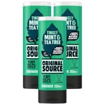 Original Source Shower Gel Tingly Mint Tea Tree Natural Fragrance Scent 250ml x3