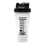 Warrior Protein Shaker Bottle, Includes Wire Mixball Blender – 600ml – Perfect for Mixing Powdered Shakes, Clear, BPA Free, Dishwasher Safe