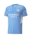 Puma Mens Man City Home Replica Jersey Shirt 21/22 - Blue - Size Large