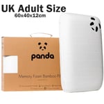 Panda Memory Foam Bamboo Pillow Tripe Layer Luxury Hypoallergenic Antibacterial