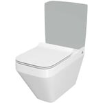 Cersanit - Crea - wc à poser avec abattant SoftClose, sortie vario, CleanOn, blanc K114-022