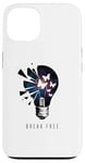 Coque pour iPhone 13 Ampoule Break Free Motif papillons