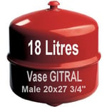 Vase d'expansion GITRAL à membrane MB 18 Litres raccord Mâle 20x27 3/4"