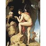 Ingres Oedipus Sphinx Greek Myth Painting Large Wall Art Print Canvas Premium Mural