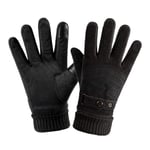 Gant Scooter Hiver Gant VTT Homme Vélo Gants pour Hommes d'hiver Gants de Course Hommes Main Gants pour Hommes pour Vélo Équitation Gants Vélo Hommes Black,A