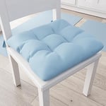 PETTI Artigiani Italiani - Coussins pour Chaise de Cuisine, Ensemble de 6 Coussins pour chaises de Cuisine, Housses de Chaise de Cuisine en Coton avec Lacets, Bleu Clair, 100% fabriqué en Italie