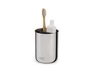 Joseph Joseph EasyStore - Luxe Stainless-steel Toothbrush Holder Caddy Bathroom Storage, Regular- Steel