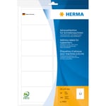 Herma Permanet adhesiv - hvit - 94 x 47 mm 240 etikett(er) (20 ark x 12) adresselapper