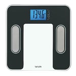 Taylor Digital Glass Body Composition Scale, Bathroom Scale for Body Weight, Measures Body Fat, Body Water, Muscle Mass and BMI, 10-User Recognition, FSA HSA Eligible, 400 lb Capacity, White and Black