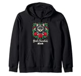 Roses Flowers York Chocolate Cat Zip Hoodie