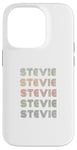 Coque pour iPhone 14 Pro T-shirt Love Heart Stevie Style grunge/vintage noir Stevie