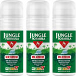 Jungle Formula Maximum Strength Insect Repellent Roll-On 50ml x 3 Packs