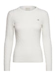 GANT Stretch Cotton Cable C-Neck Vit