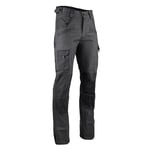 LMA 1261 Argile Pantalon avec Poches Genouillères, Gris Nuit/Noir, 56