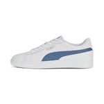 PUMA Unisex Smash 3.0 L Baskets, Puma White Deep Dive Puma Silver, 38.5 EU