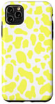 Coque pour iPhone 11 Pro Max motif imprimé vache jaune - Motif vache coeur jaune femme