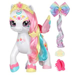 Kindi Kids Dress Up Magic Secret Saddle Unicorn With face paint Reveal. 1 Toy Unicorn With Magic Sponge. Hair accessories to brush and style mane and tail hidden inside unicorn's saddle.