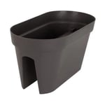 Artevasi Jardiniere Pour Balcon Capri - 30 X 60 X H 30 Cm - 26,8 L - Gris Anthracite