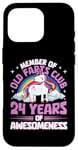 iPhone 16 Pro 24 Years Old Farts Club Unicorn 24th Birthday Funny Case