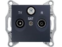 Schneider Electric Antennuttag Sedna R/Tv/Sat-Genomföring 8Db Grafit (Sdn3501270)