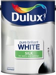 Dulux Silk Emulsion Paint Pure Brilliant White Interior Walls & Ceilings 5L
