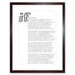 Wee Blue Coo Quote Typography Rudyard Kipling If White Picture Framed Wall Art Print