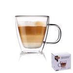 Orion Verre à thé - Double paroi - Verre thermique - Pour café, latte, cappuccino et thé - 180 ml