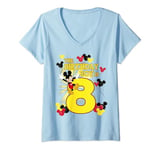 Disney Mickey & Friends 8 Year Old Birthday Boy T-Shirt avec Col en V