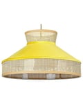 Lampe suspension en rotin jaune et naturel BATALI