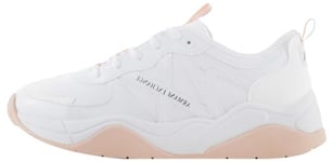 Armani Exchange Femme Cher, Logo latéral, Contrastes de Couleur Basket, Opt White Rose, 39 EU