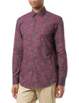 HUGO Men's Kenno Shirt, Dark Red604,