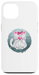 Coque pour iPhone 13 White Cat Graphic For Women Retro Kitten White Cat Mommy