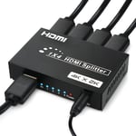 Répartiteur Hdmi 1 Entrée 4 Sorties, 1X4 Splitter Hdmi 4K Distributeur Audio Vidéo Avec Adaptateur Secteur, Supporte 3D, Hdcp, Compatibilité Avec Hdtv, Xbox, Ps4, Lecteur Blue-Ray,[YIN140614]